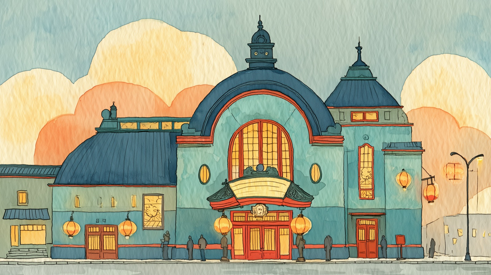 1920年代の劇場のイラスト